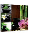 Wall art painting for living room Collage zen orchid bamboo stones | FEEBY