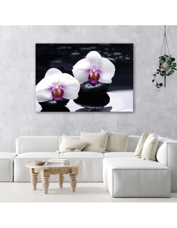 Obraz ścienny do salonu Orchidea w stylu zen | FEEBY