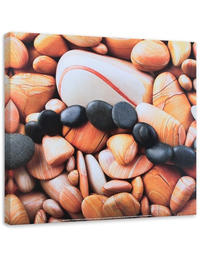 Leinwandbild - Farbige Steine aus der Nähe | Feeby