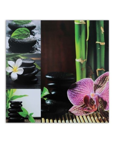 Leinwandbild - Collage mit schwarzen Steinen | Feeby