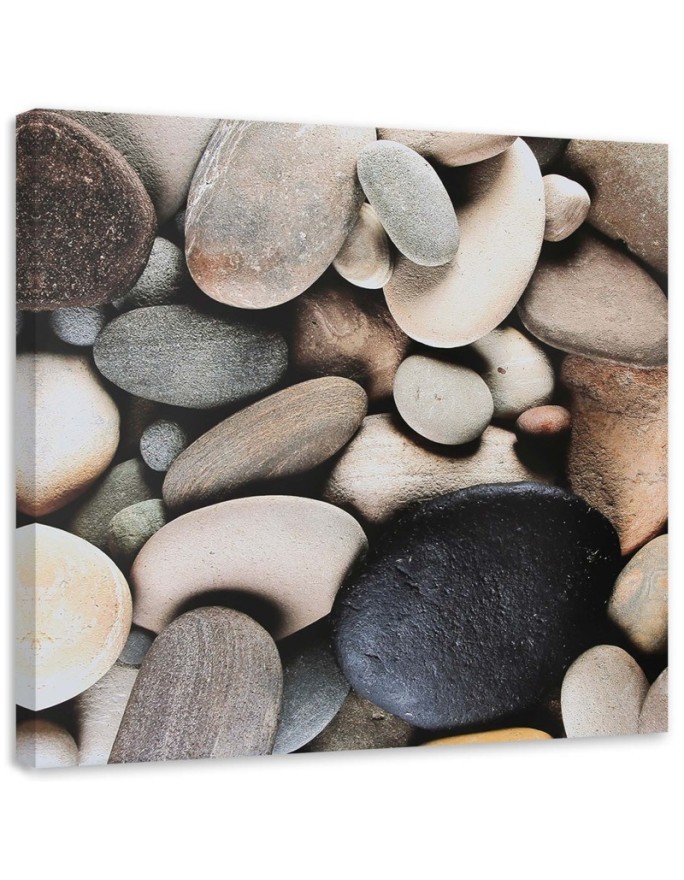 Leinwanddruck - Graue Steine in Nahaufnahme | Feeby