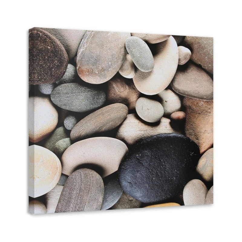 Leinwanddruck - Graue Steine in Nahaufnahme | Feeby