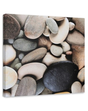 Leinwanddruck - Graue Steine in Nahaufnahme | Feeby