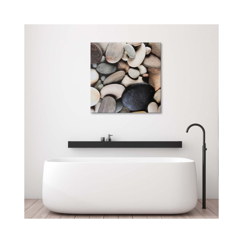 Leinwanddruck - Graue Steine in Nahaufnahme | Feeby