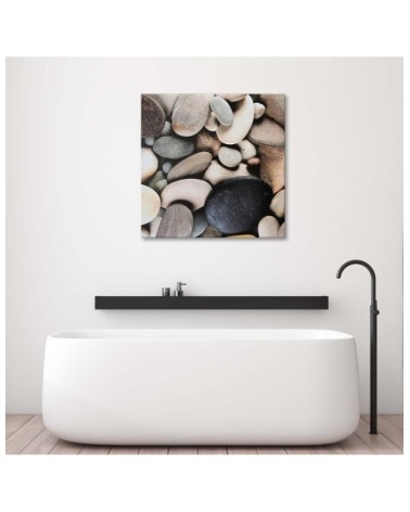 Leinwanddruck - Graue Steine in Nahaufnahme | Feeby