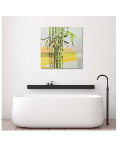 Dekoratives Leinwandbild - Etwas grüner Bambus | Feeby