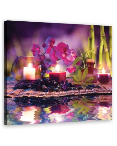 Zen spa candle bamboo wall art decoration | FEEBY