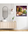 Dekoracja na ścianę Zen spa świece bambus | FEEBY