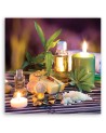 Dekoracja na ścianę Zen spa świece bambus | FEEBY