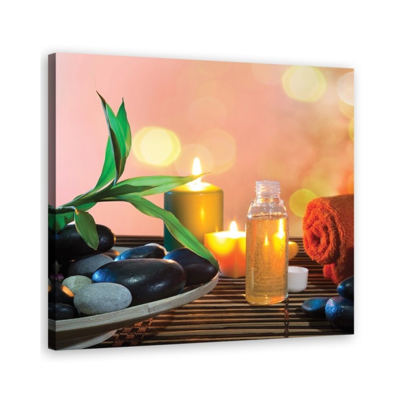 Dekoracja na ścianę Zen spa świece bambus | FEEBY