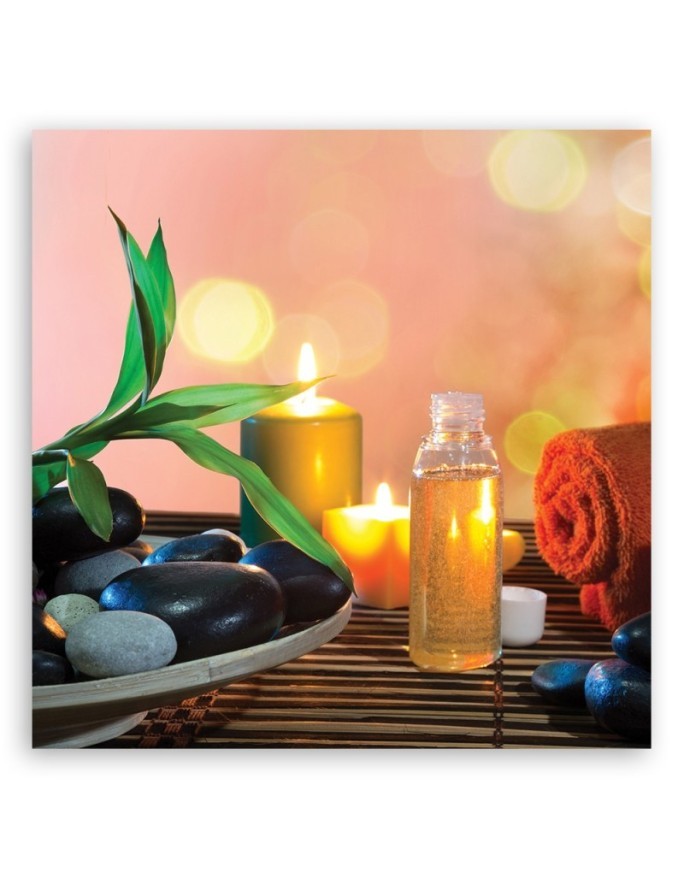 Dekoracja na ścianę Zen spa świece bambus | FEEBY