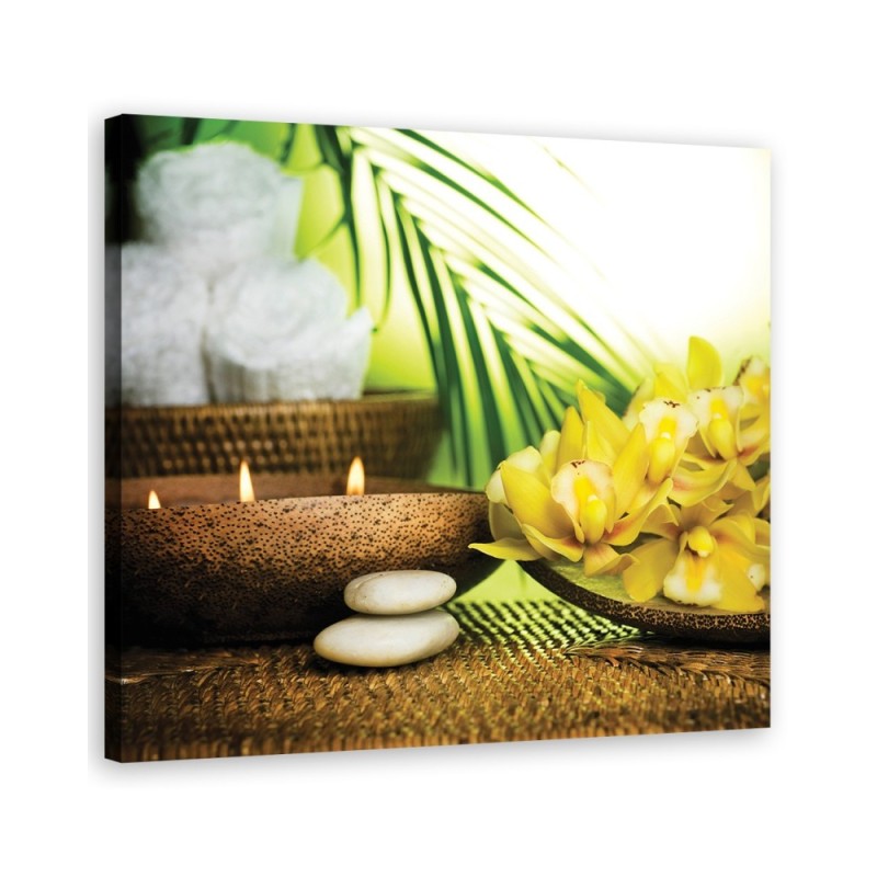 Dekoracja ścienna Zen spa świece bambus | FEEBY