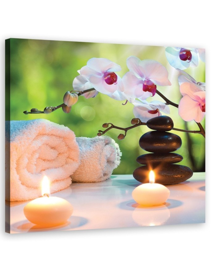 Dekoracja ścienna Zen spa świece bambus | FEEBY