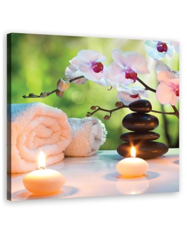 Wall art decoration Zen spa candles bamboo | FEEBY