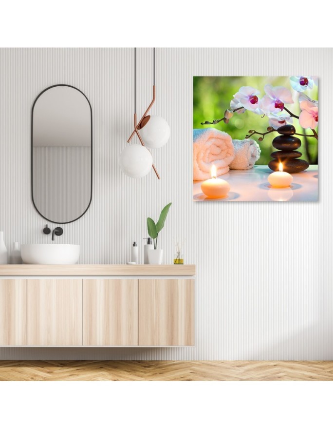 Dekoracja ścienna Zen spa świece bambus | FEEBY