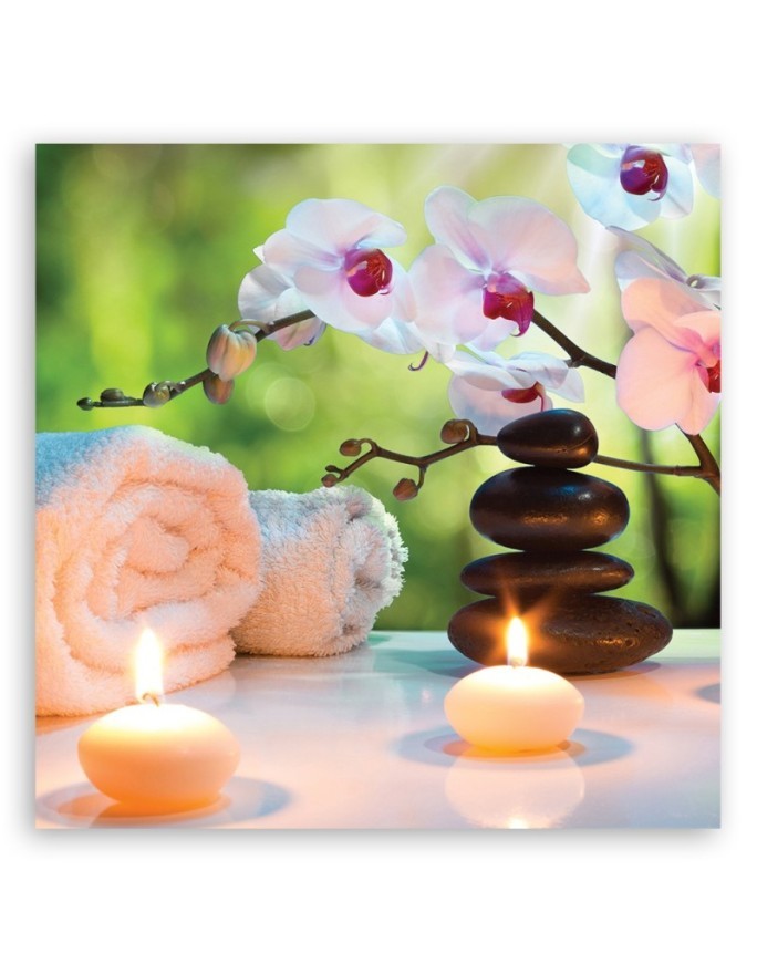 Dekoracja ścienna Zen spa świece bambus | FEEBY