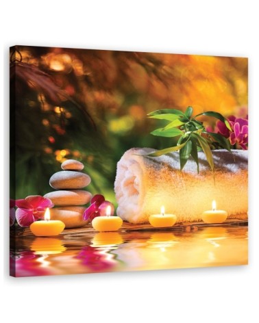 Prints on Canvas Zen spa candles bamboo | FEEBY