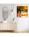 Dekoracja ścienna Zen spa świece bambus | FEEBY