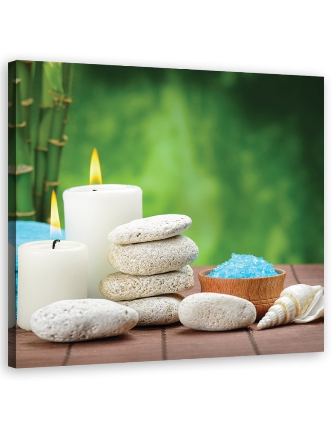Dekoracja ścienna Zen spa świece bambus | FEEBY