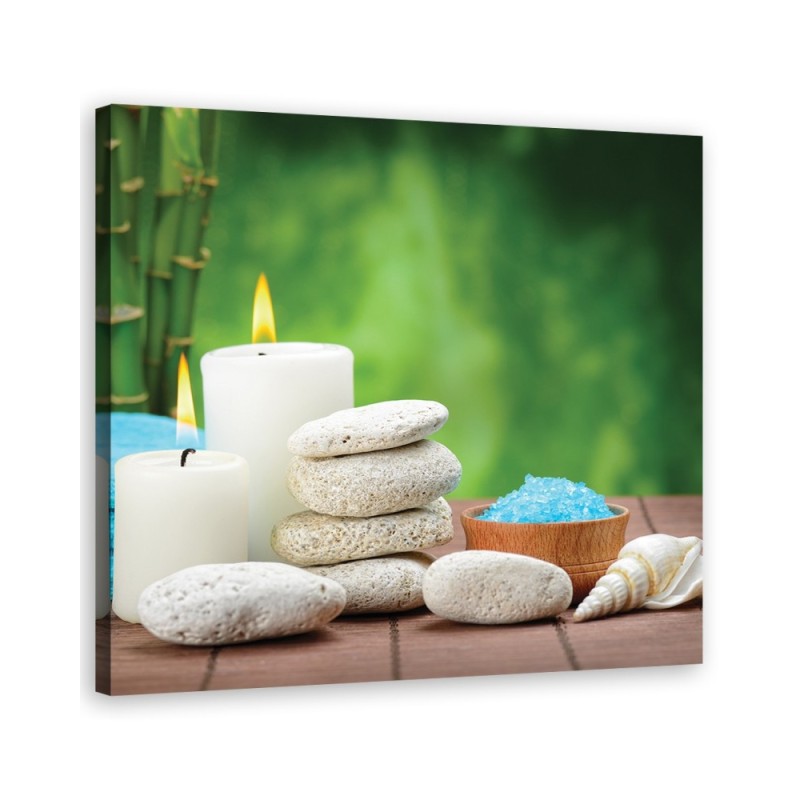Dekoracja ścienna Zen spa świece bambus | FEEBY