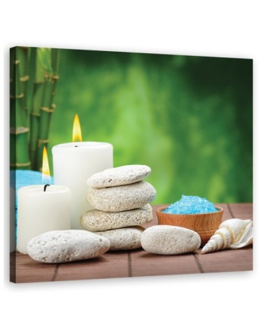 Wall art decoration Zen spa candles bamboo | FEEBY
