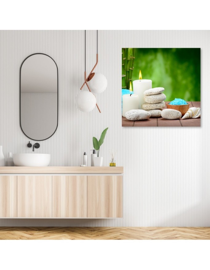 Dekoracja ścienna Zen spa świece bambus | FEEBY