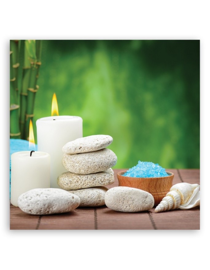 Dekoracja ścienna Zen spa świece bambus | FEEBY
