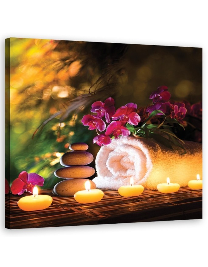 Dekoracja do łazienki Zen spa świece bambus | FEEBY