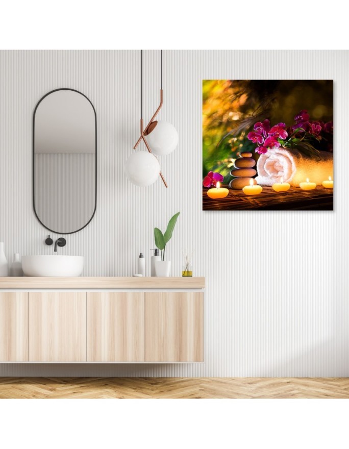 Dekoracja do łazienki Zen spa świece bambus | FEEBY