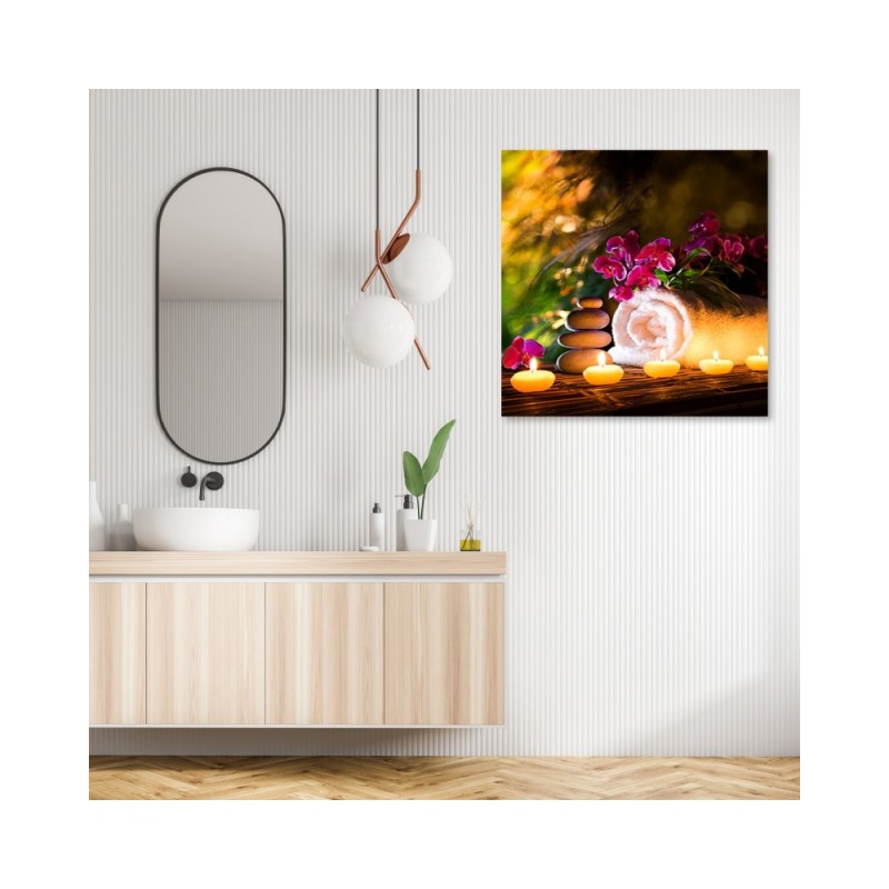 Dekoratives Leinwandbild - Abstrakt - Lila | Feeby