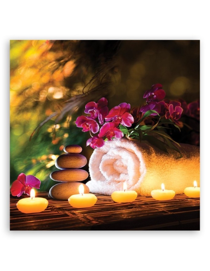 Dekoracja do łazienki Zen spa świece bambus | FEEBY