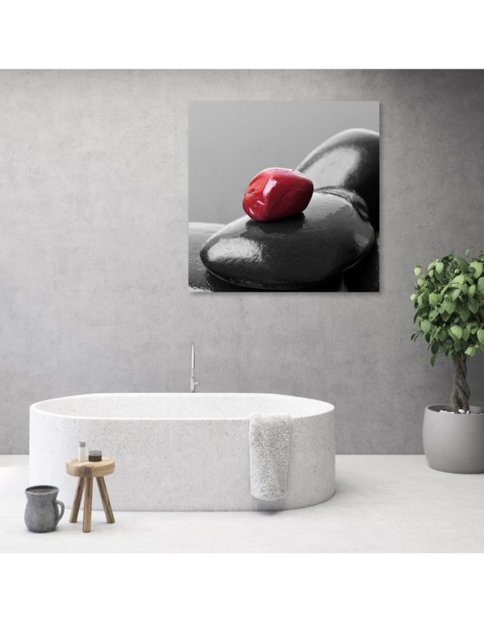 Nowoczesna dekoracja ścienna Czerwony kamień zen spa | FEEBY