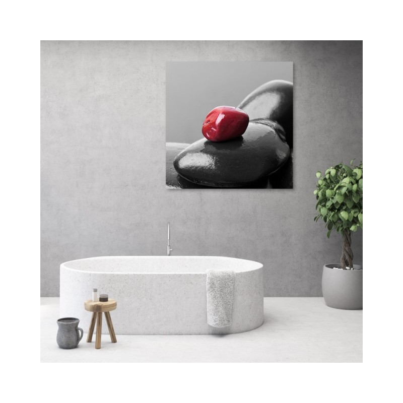 Wandbild für Wohnzimmer - Zen Spa Red Stone | Feeby