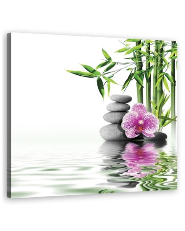 Dekoratives Leinwandbild - Wassergarten Zen | Feeby