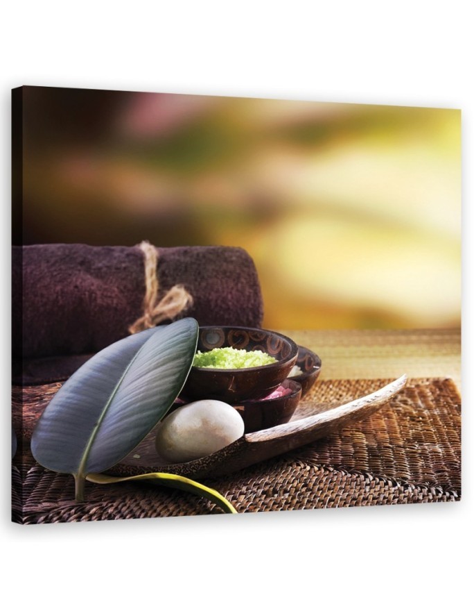 Nowoczesna dekoracja ścienna Zen spa liście | FEEBY