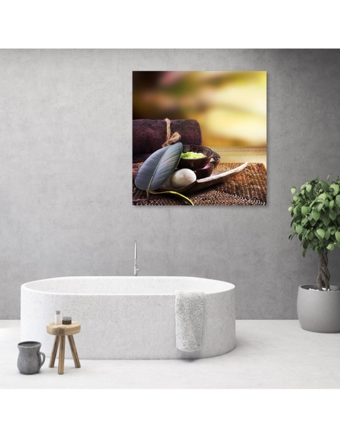 Nowoczesna dekoracja ścienna Zen spa liście | FEEBY