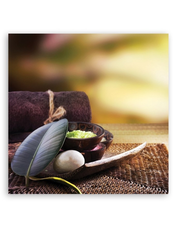 Nowoczesna dekoracja ścienna Zen spa liście | FEEBY