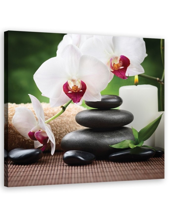 Leinwandbild modern - Orchidee Blumen Zen | Feeby