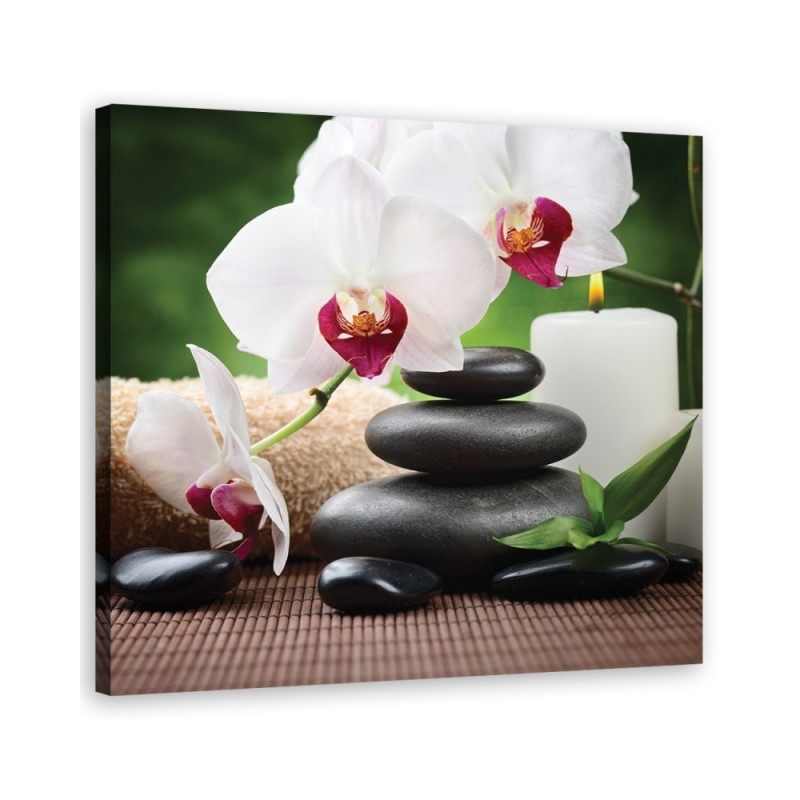 Leinwandbild modern - Orchidee Blumen Zen | Feeby