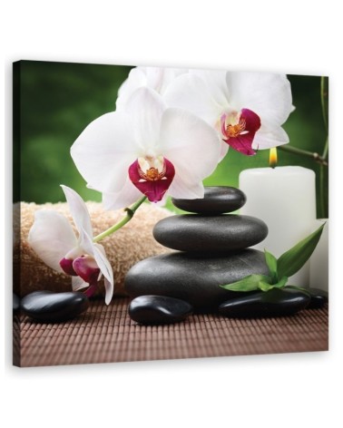 Leinwandbild modern - Orchidee Blumen Zen | Feeby