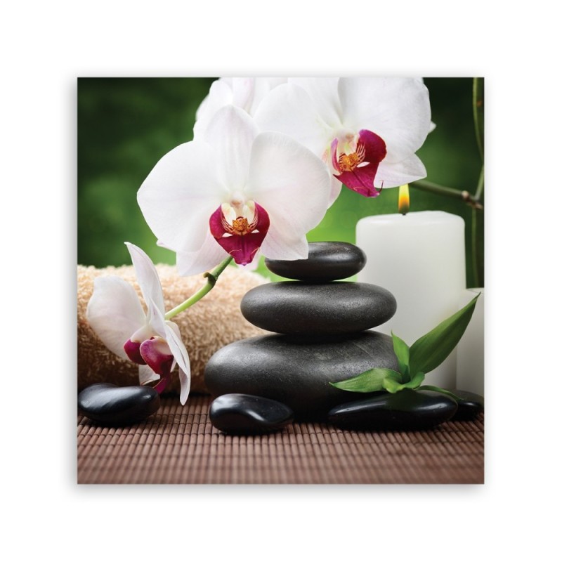 Leinwandbild modern - Orchidee Blumen Zen | Feeby