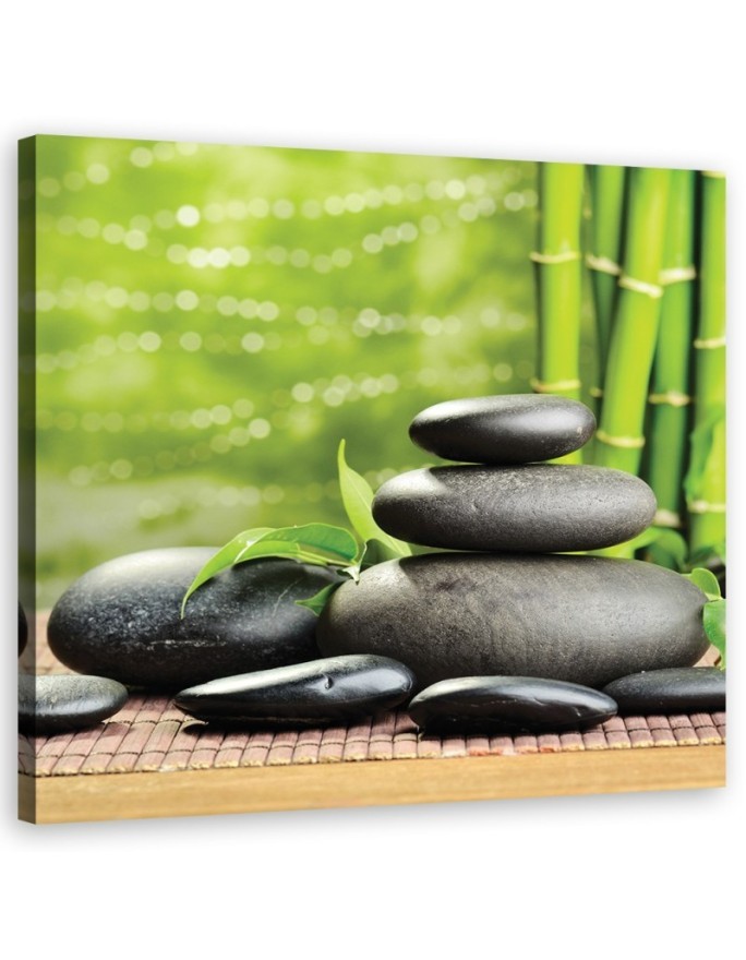 Leinwandbild - Steine Bambus Zen Spa | Feeby