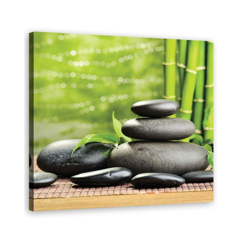 Leinwandbild - Steine Bambus Zen Spa | Feeby