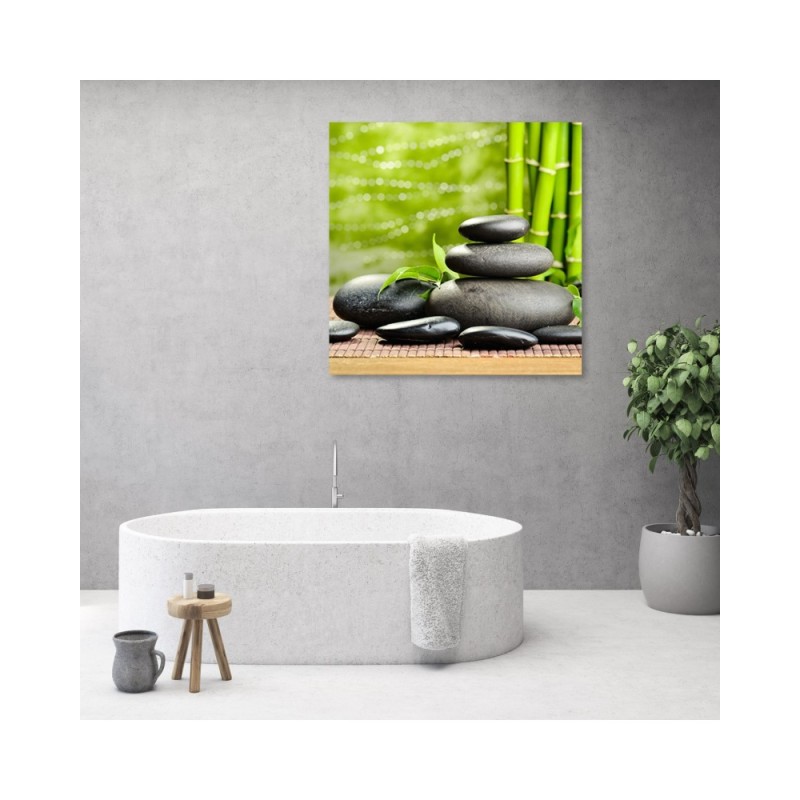 Leinwandbild - Steine Bambus Zen Spa | Feeby