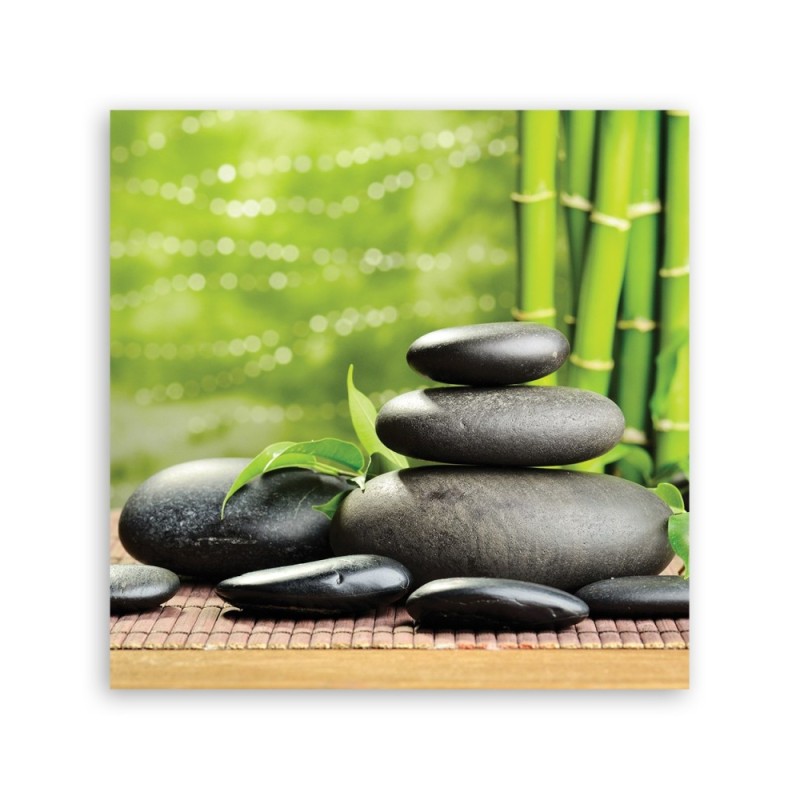 Leinwandbild - Steine Bambus Zen Spa | Feeby