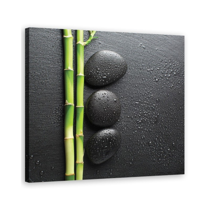 Modernes Wandbild - Bambus Zen Steine Wellness | Feeby