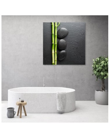 Modernes Wandbild - Bambus Zen Steine Wellness | Feeby