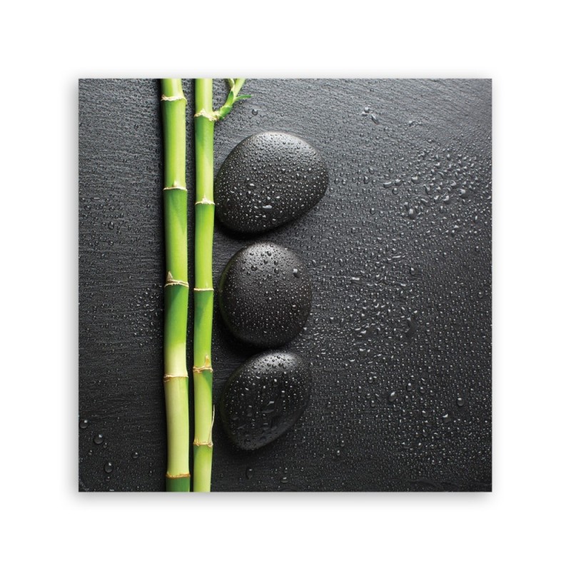 Modernes Wandbild - Bambus Zen Steine Wellness | Feeby