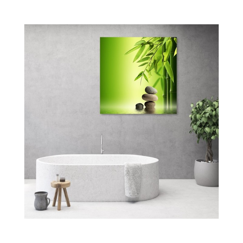 Leinwanddruck - Zen Bambus Steine Pflanzen | Feeby