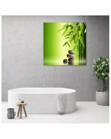 Leinwanddruck - Zen Bambus Steine Pflanzen | Feeby
